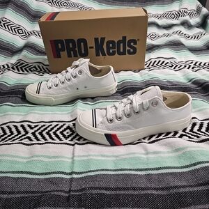 PRO-Keds Royal Lo Lace Up White Leather Men's Size 3.5/EU 35.5 New In Box